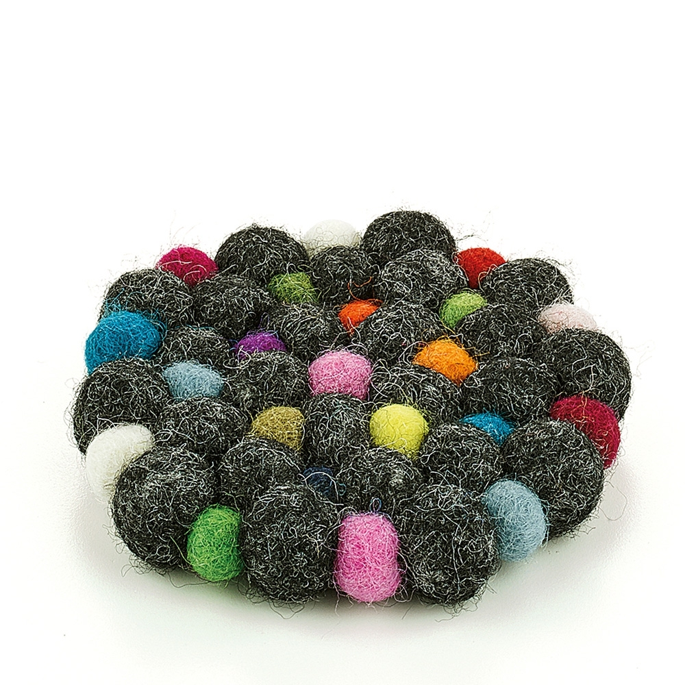 Cilio - Glasuntersetzer LANA - NERO - rund Cilio - Glasuntersetzer LANA - NERO - rund