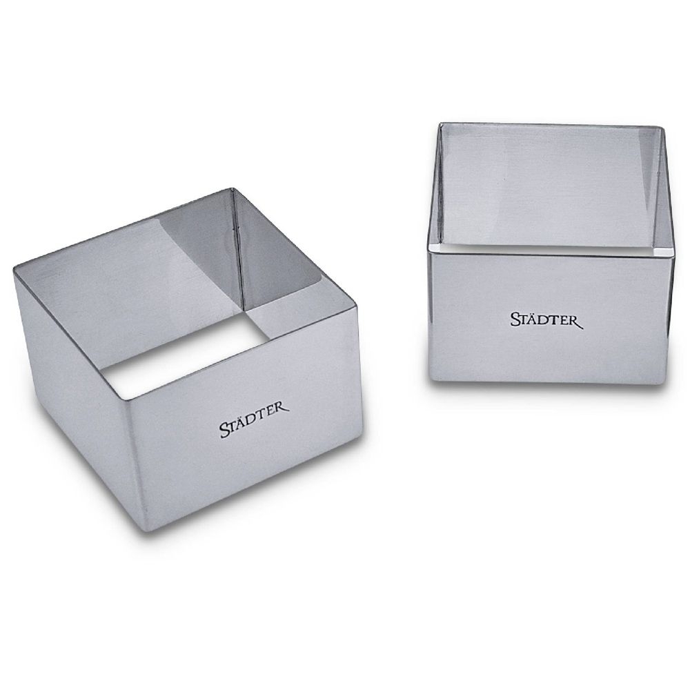 Städter - Dessert ring Square - 6 x 6 x 4 cm - 2 Pieces Städter - Dessert ring Square - 6 x 6 x 4 cm - 2 Pieces
