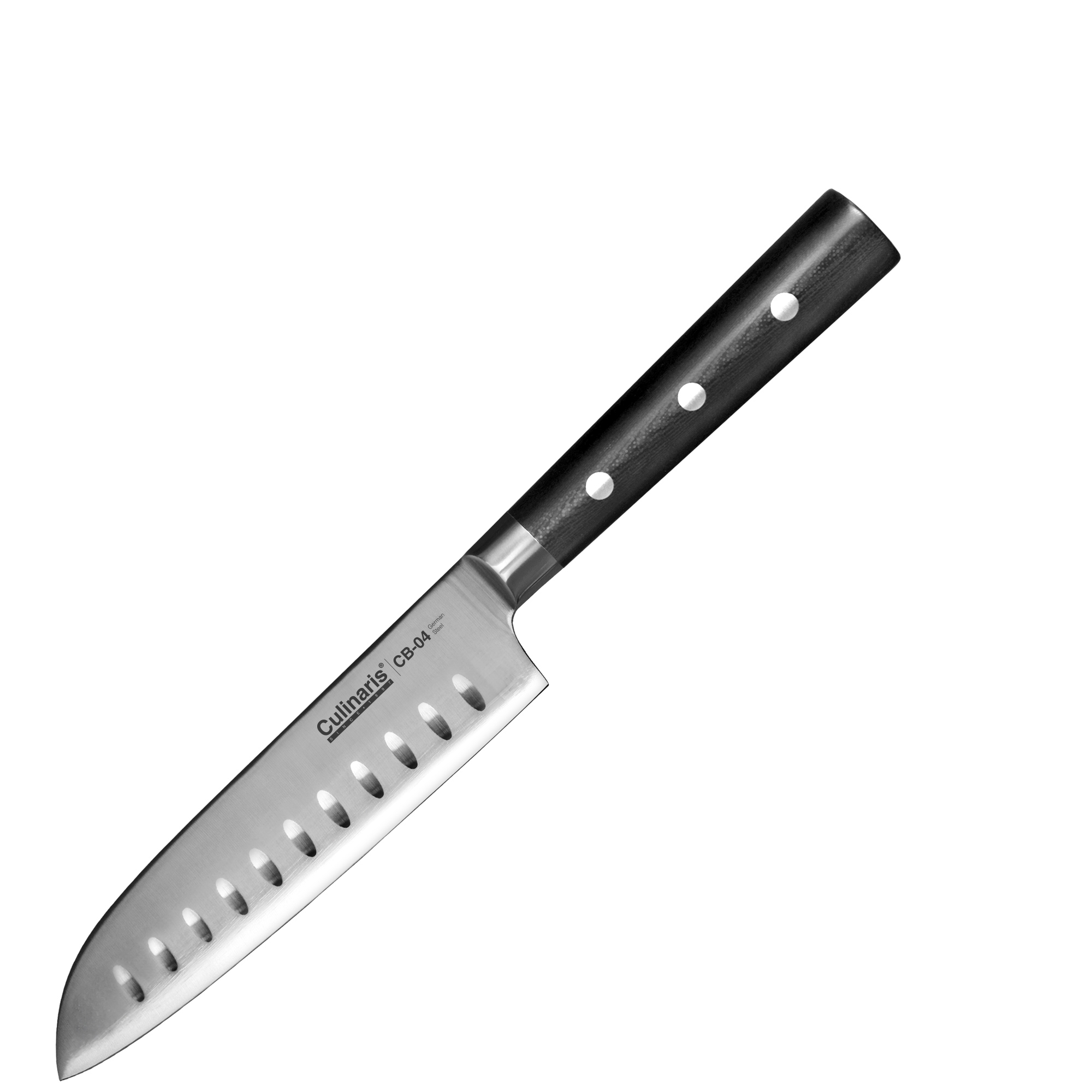 Gr. Chef's knife + paring knife + small knife Santoku - Black Series - 3 pcs. | Culinaris