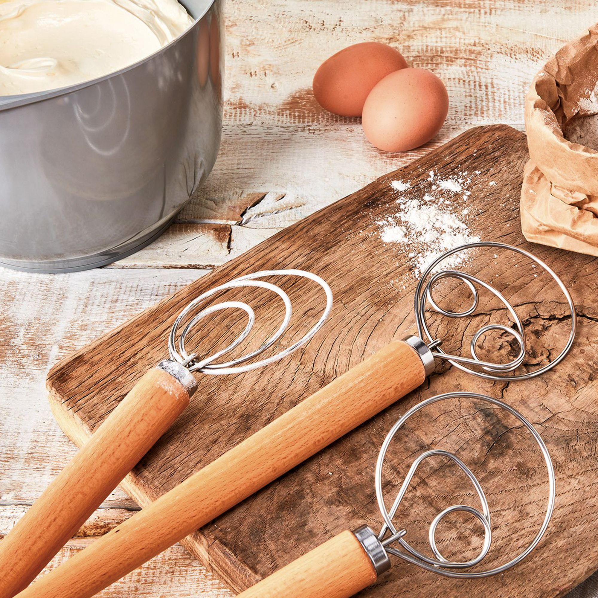 Birkmann - Danish whisk - Dough whisk with a loop - 34 cm