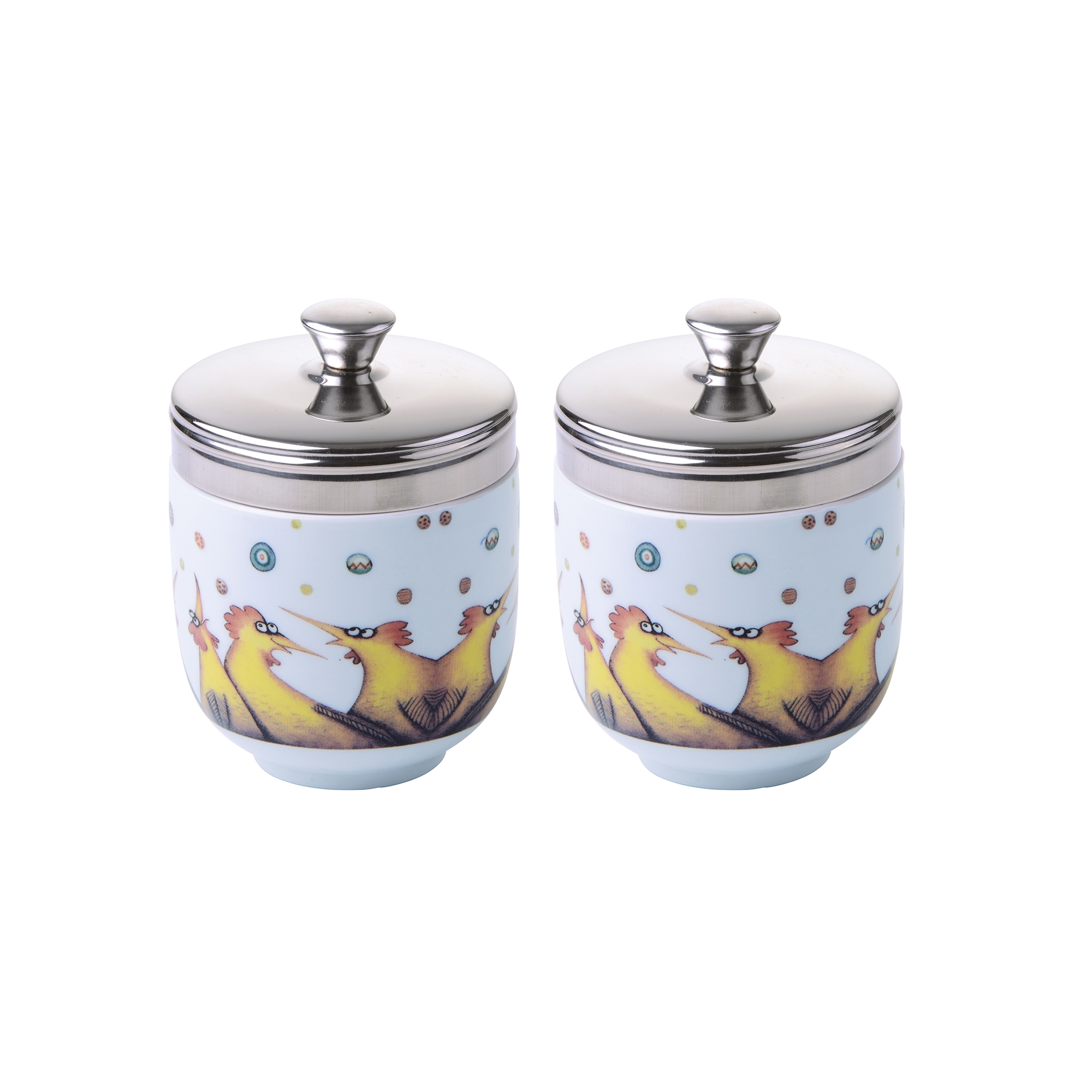 BIA - Set of 2 Egg Coddlers - Raining Eggs by Clare Mackie