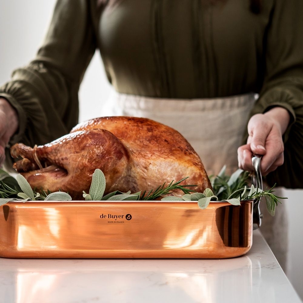 de Buyer - Roasting Pan 35 x 25 cm - Inocuivre de Buyer - Roasting Pan 35 x 25 cm - Inocuivre