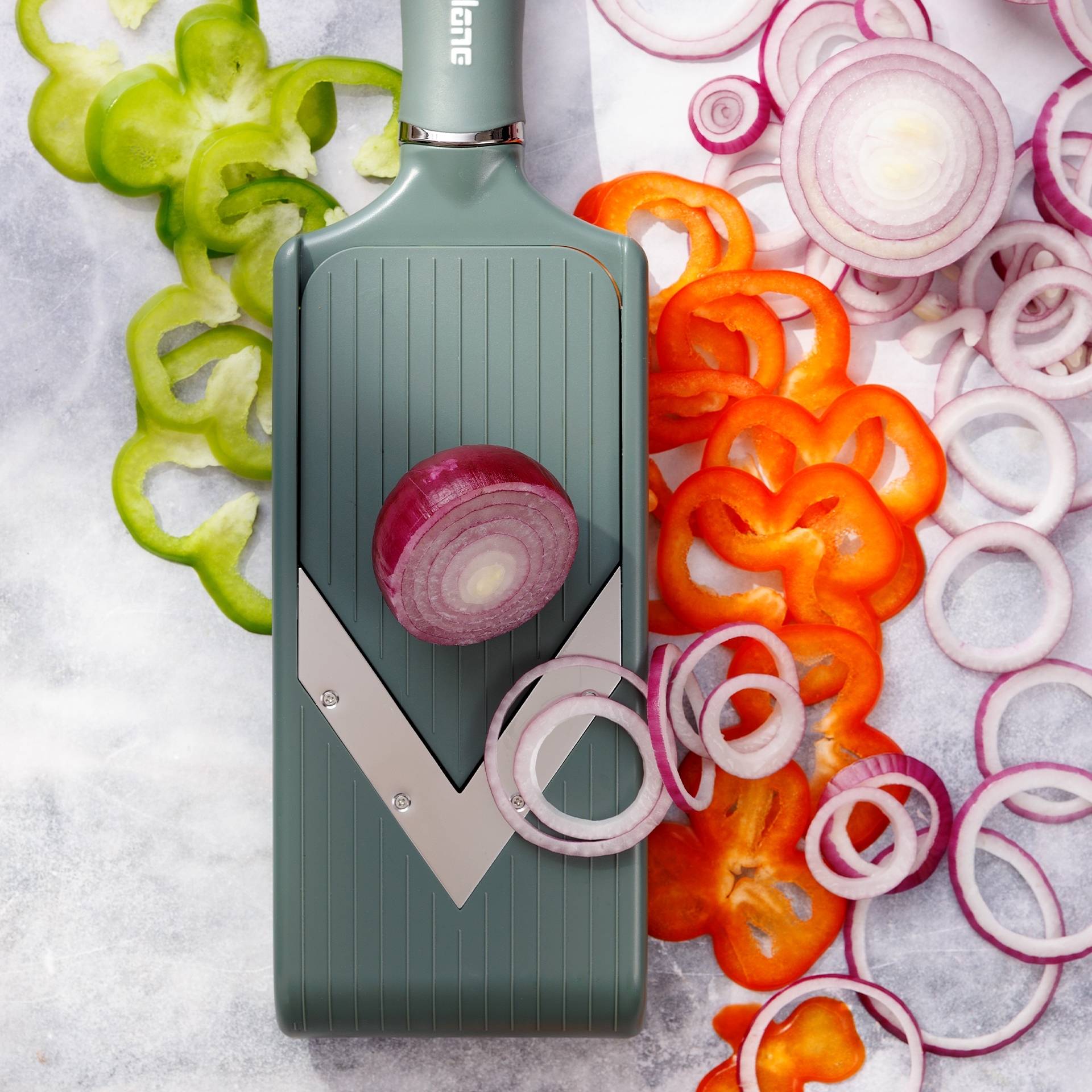 Microplane - Adjustable Slicer with V-Blade PureCut | Eucalyptus Green