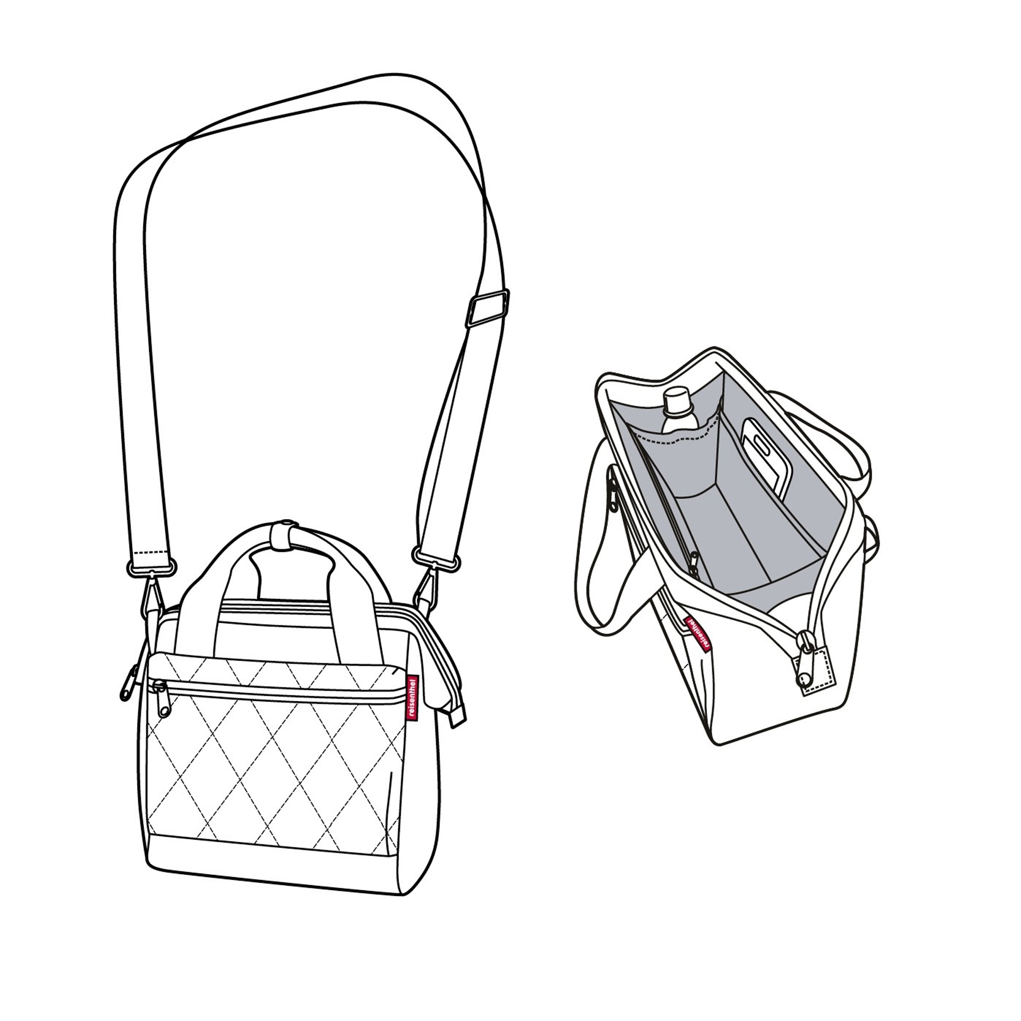 reisenthel - allrounder cross - rhombus black reisenthel - allrounder cross - rhombus black