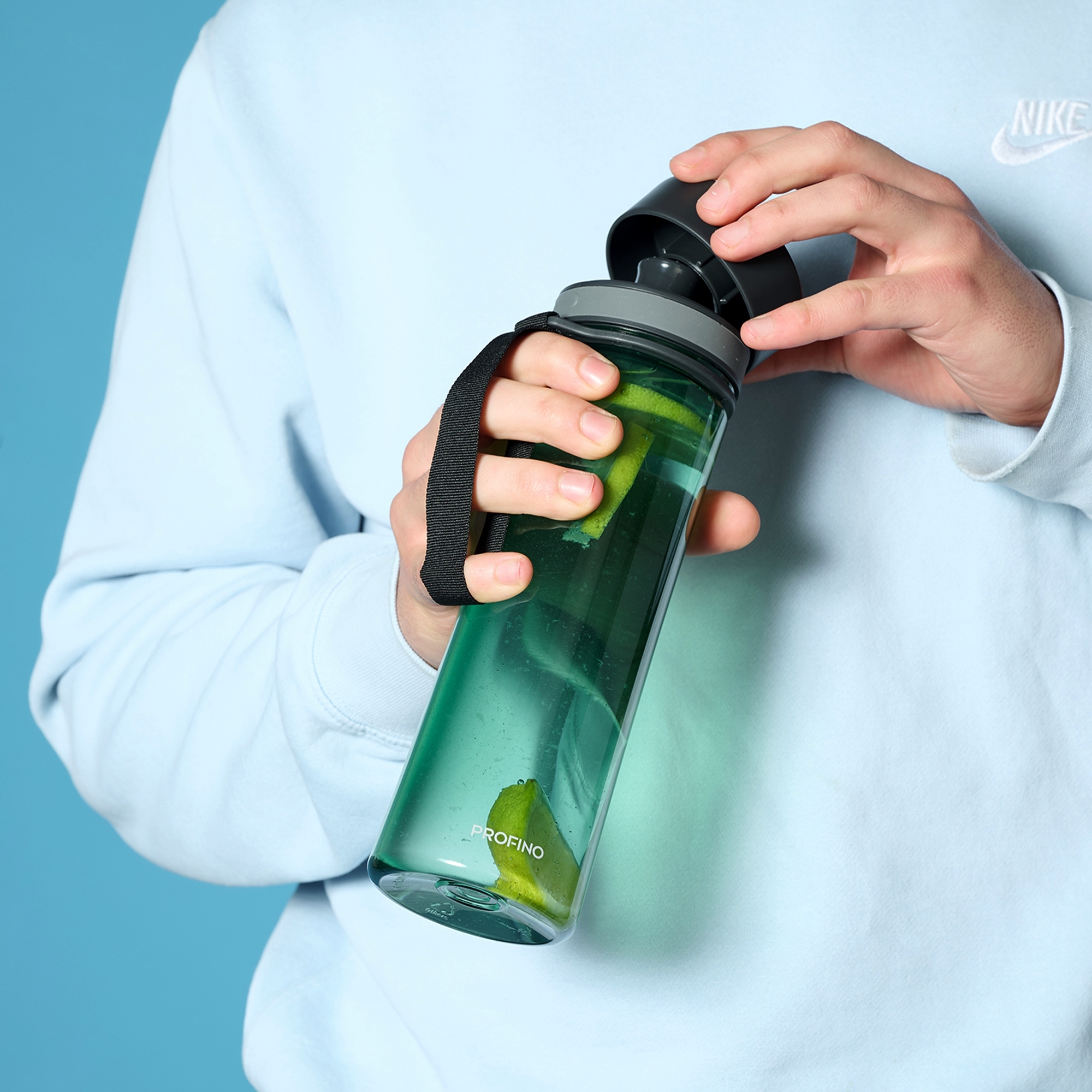 Profino - Infuze Trinkflasche mit Sieb - 600 ml - Grün