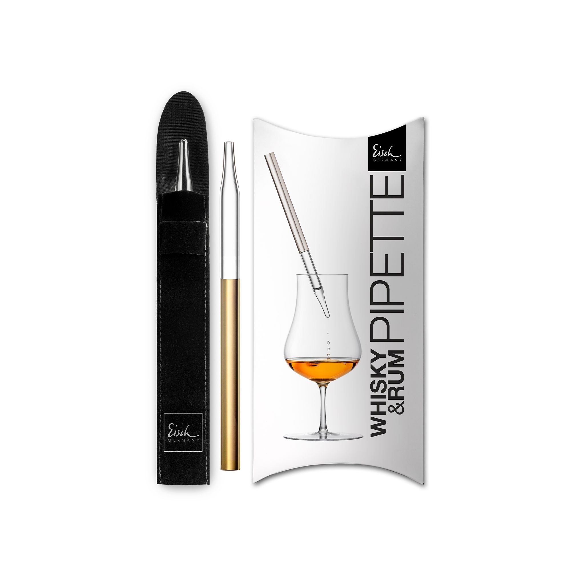 Eisch - Whisky/Rum Pipette GENTLEMAN, gold