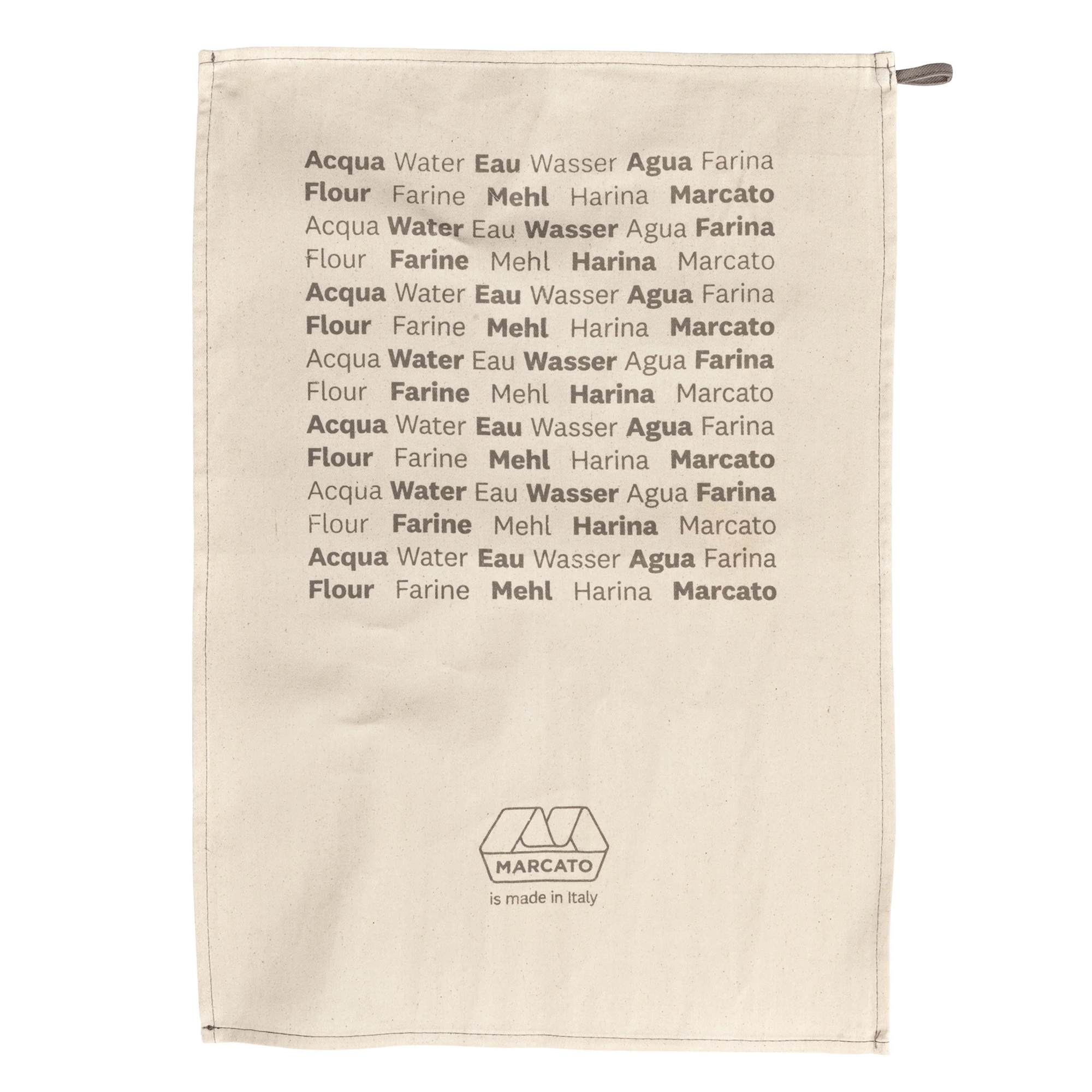 Marcato - Tea towel “Water and flour” - Ivory