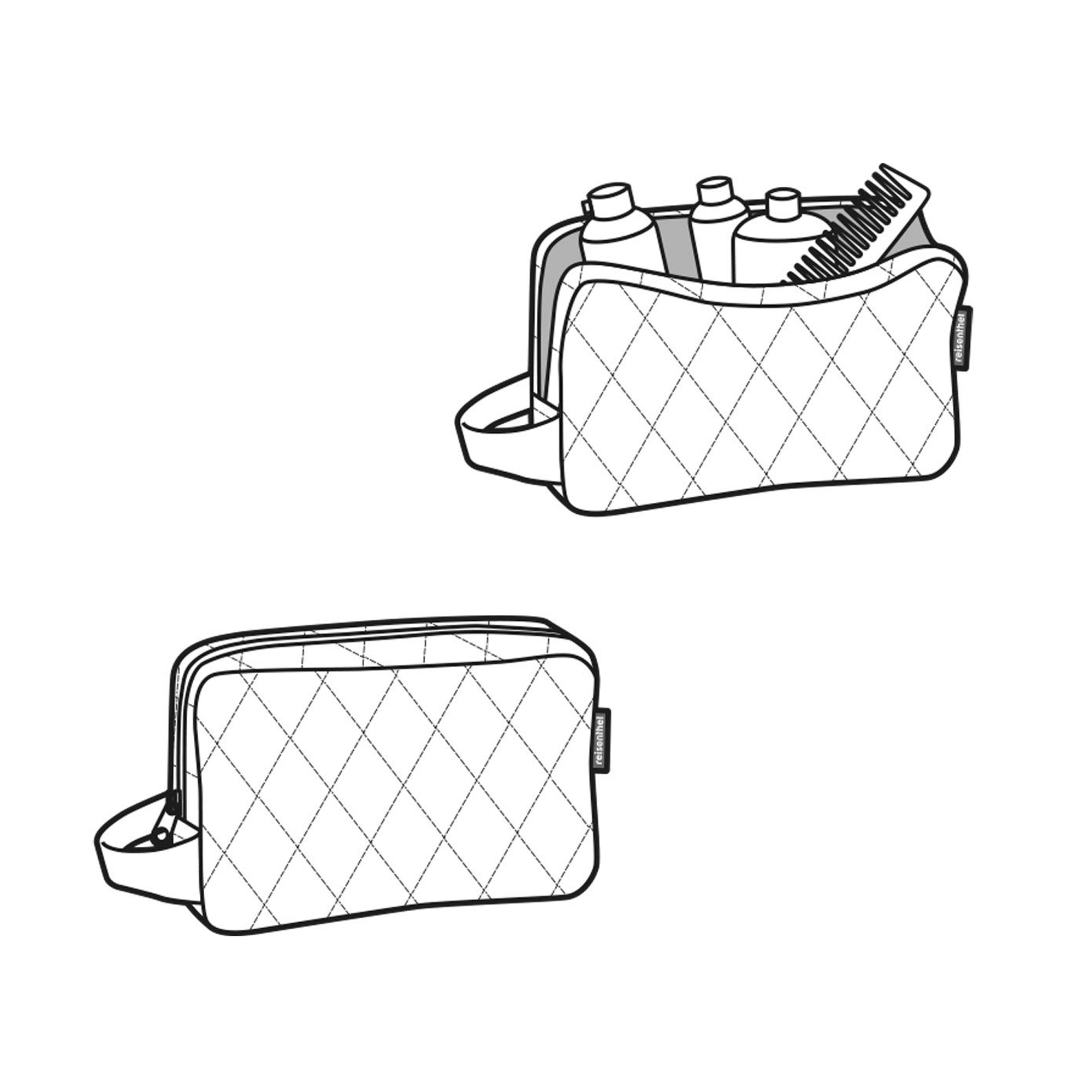 reisenthel - cosmeticpouch M - rhombus black reisenthel - cosmeticpouch M - rhombus black