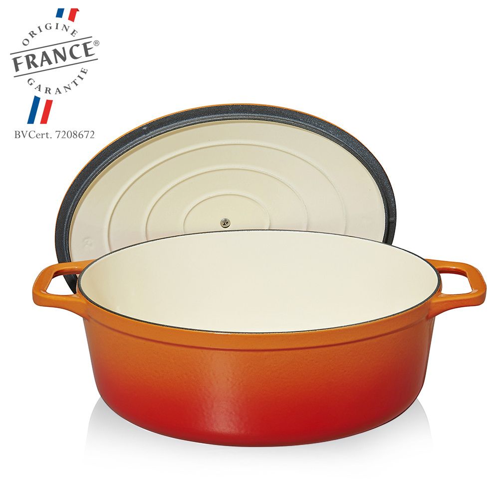 Chasseur - Ovaler Bräter - Orange geflammt Chasseur - Ovaler Bräter - Orange geflammt