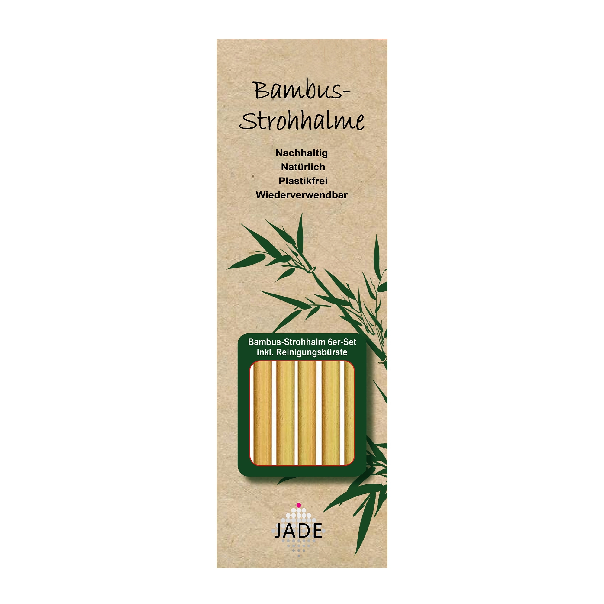Jade - Bamboo Straws Set of 6 Jade - Bamboo Straws Set of 6