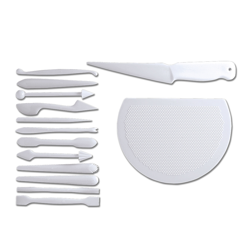 Städter - Modellierwerkzeug Marzipandekor Weiß Set, 15-teilig Städter - Modellierwerkzeug Marzipandekor Weiß Set, 15-teilig