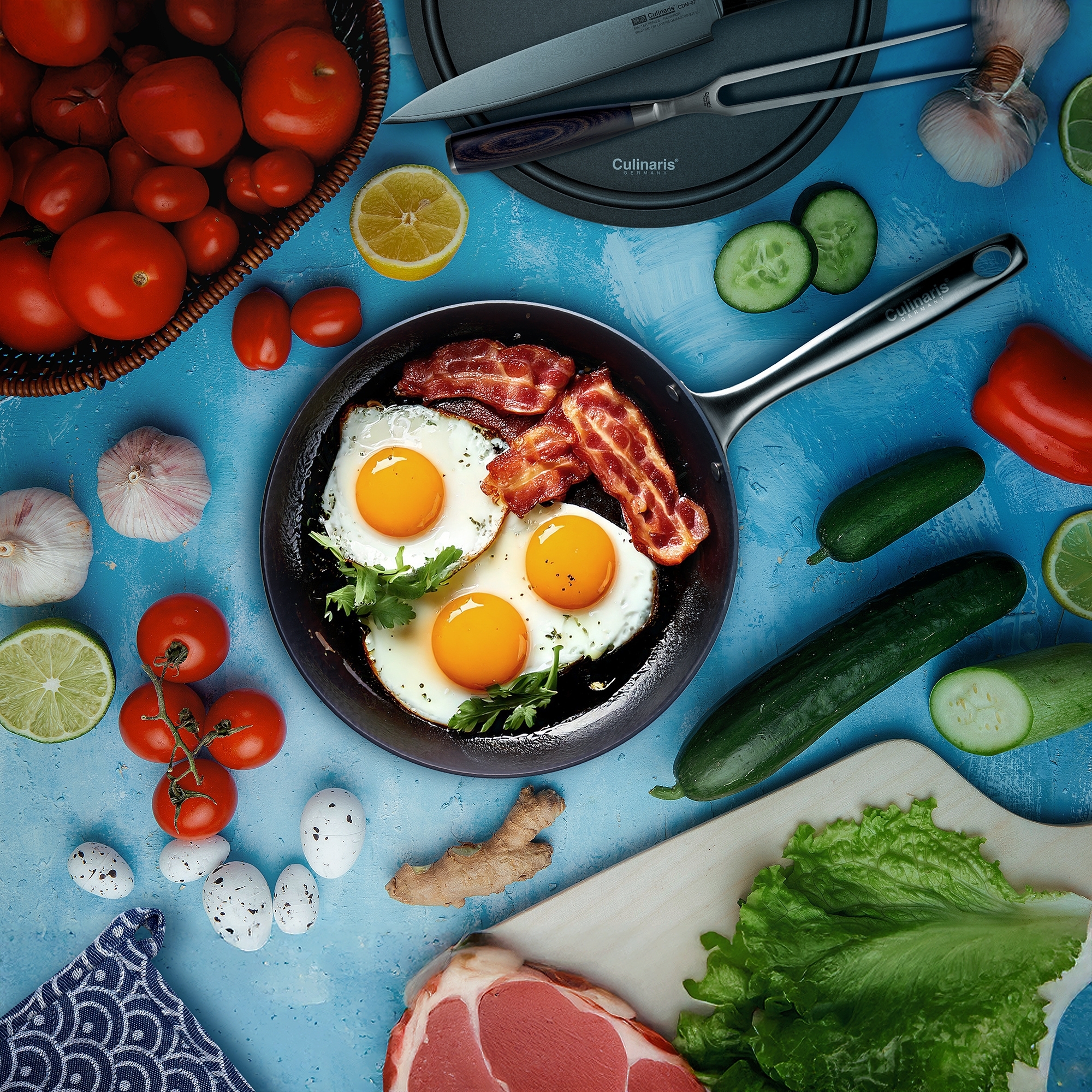 Iron frying pan - Martella - 25 cm - seasoned | Culinaris Iron frying pan - Martella - 25 cm - seasoned | Culinaris