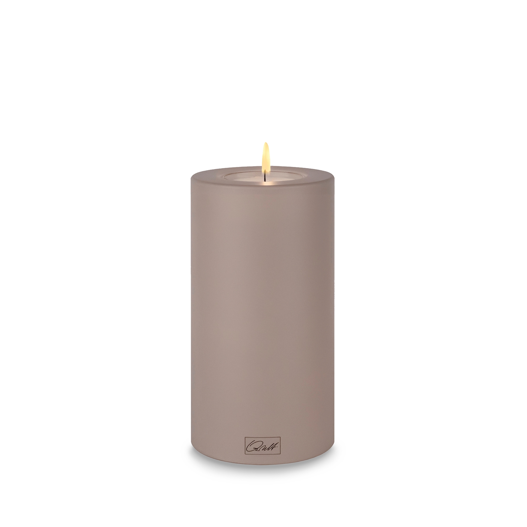 Qult Farluce Trend Teelichthalter Wüstensalbei – Ø10 Cm, Höhe 8 Cm, Kunststoff, Inkl. Maxilight Teelicht, Handmade In Germany, Frostsicher Bis -20°C