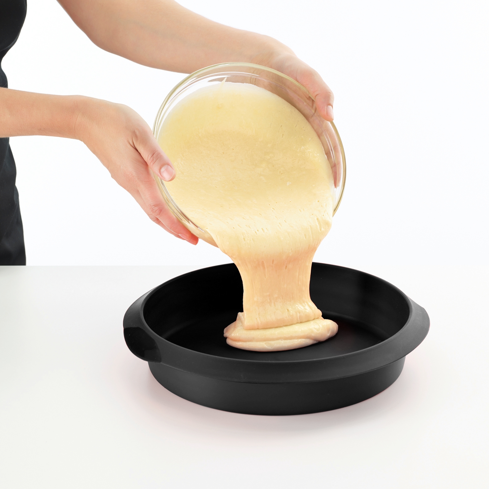 Lékué - Round silicone cake tin, 24 cm, black