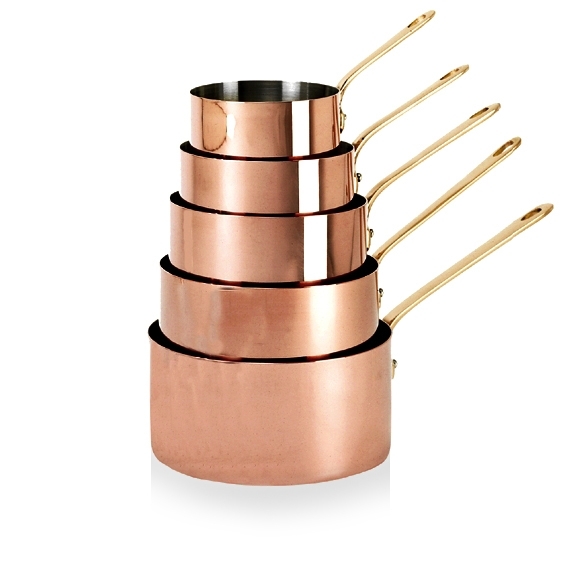 de Buyer - Copper Saucepan with brass handle de Buyer - Copper Saucepan with brass handle
