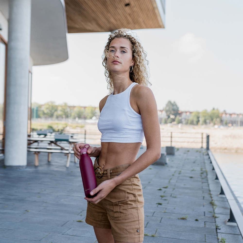 alladin - CityLoop Thermavac™ - recycled water bottle - 0.55 l - burgundy