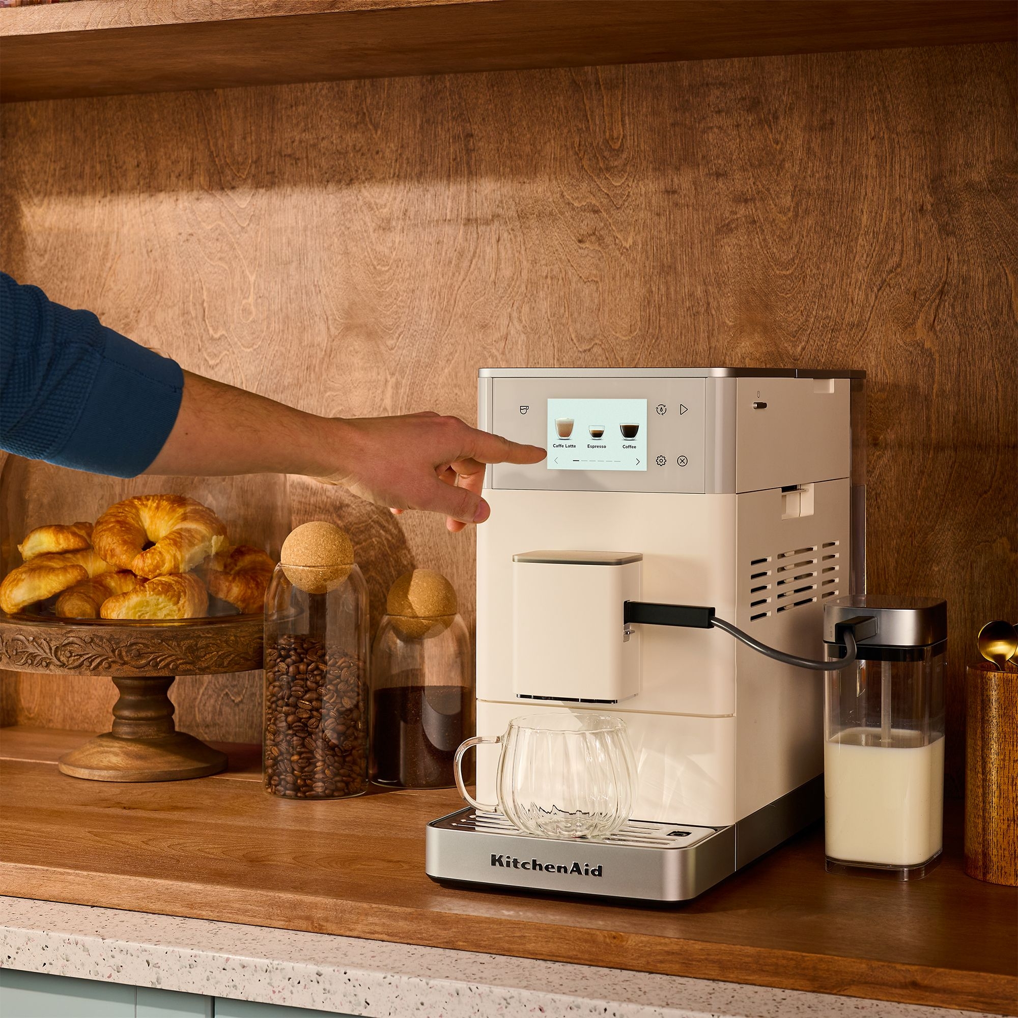 KitchenAid - Kaffeevollautomat KF4 mit Iced Coffee-Funktion - Porcelain white
