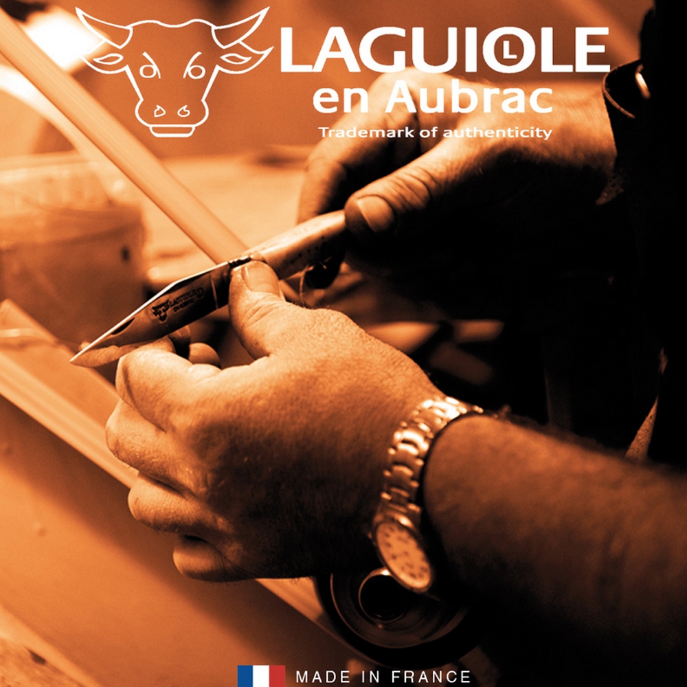 Laguiole - Klapp-/Taschenmesser geschmiedet Pistazie matt