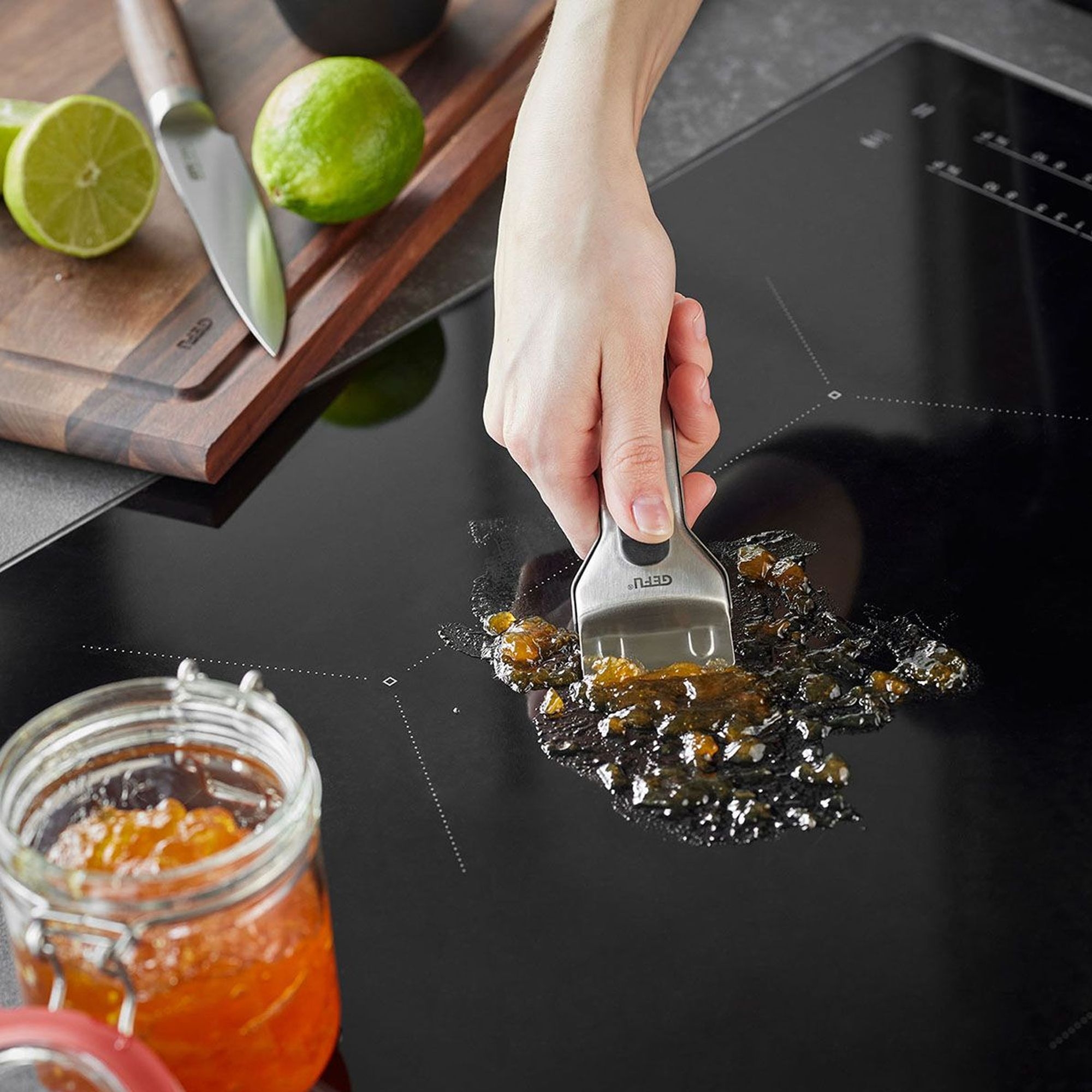 GEFU POLITO glass hob scraper cleaning surface