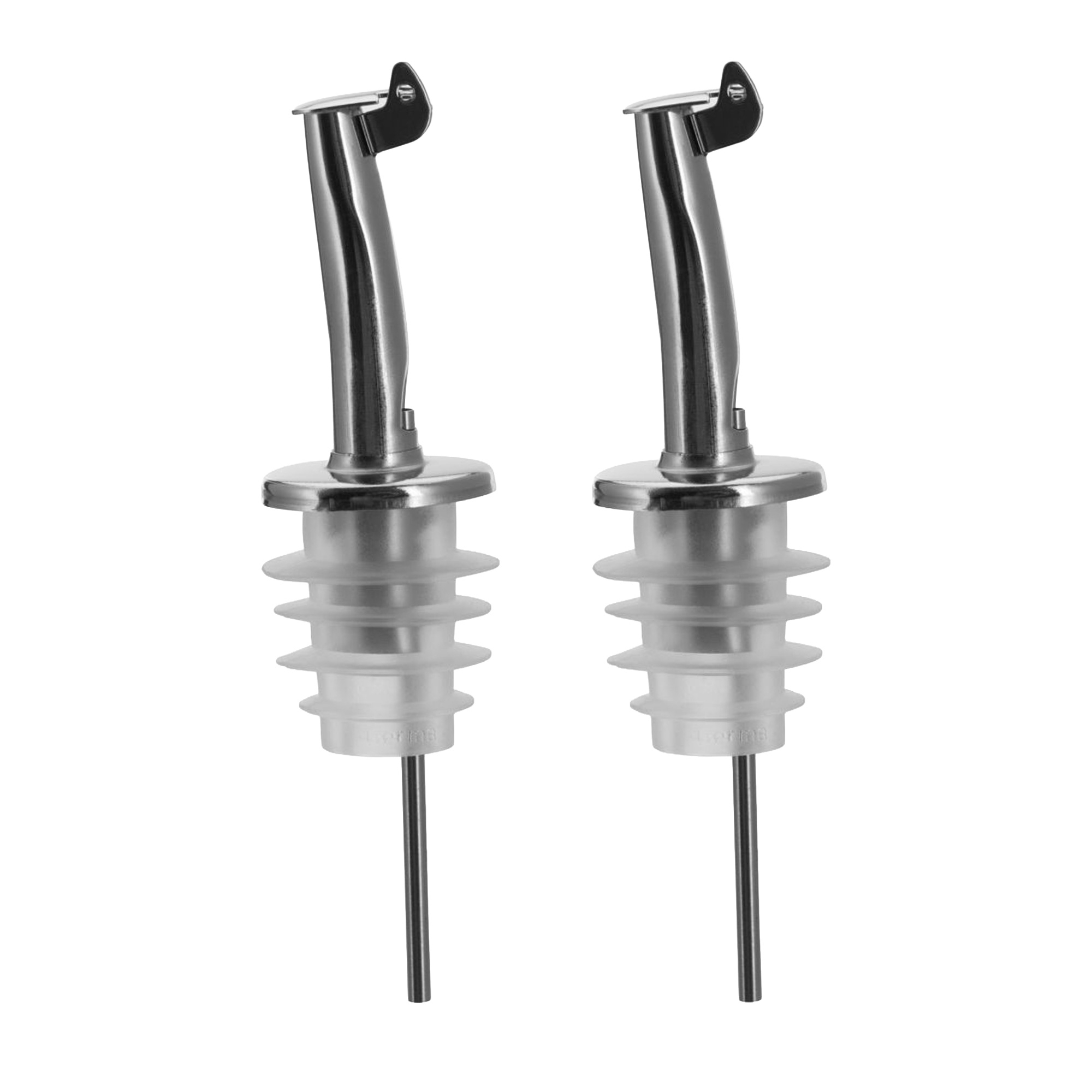 Westmark - 2 Free flow pourers »Inox Gastro«, silicone cork, metal flap