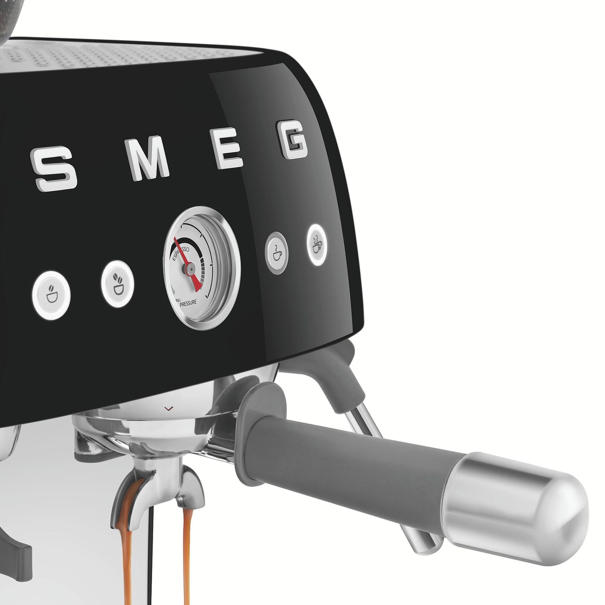 SMEG espresso machine with grinder 50's style - black SMEG espresso machine with grinder 50's style - black