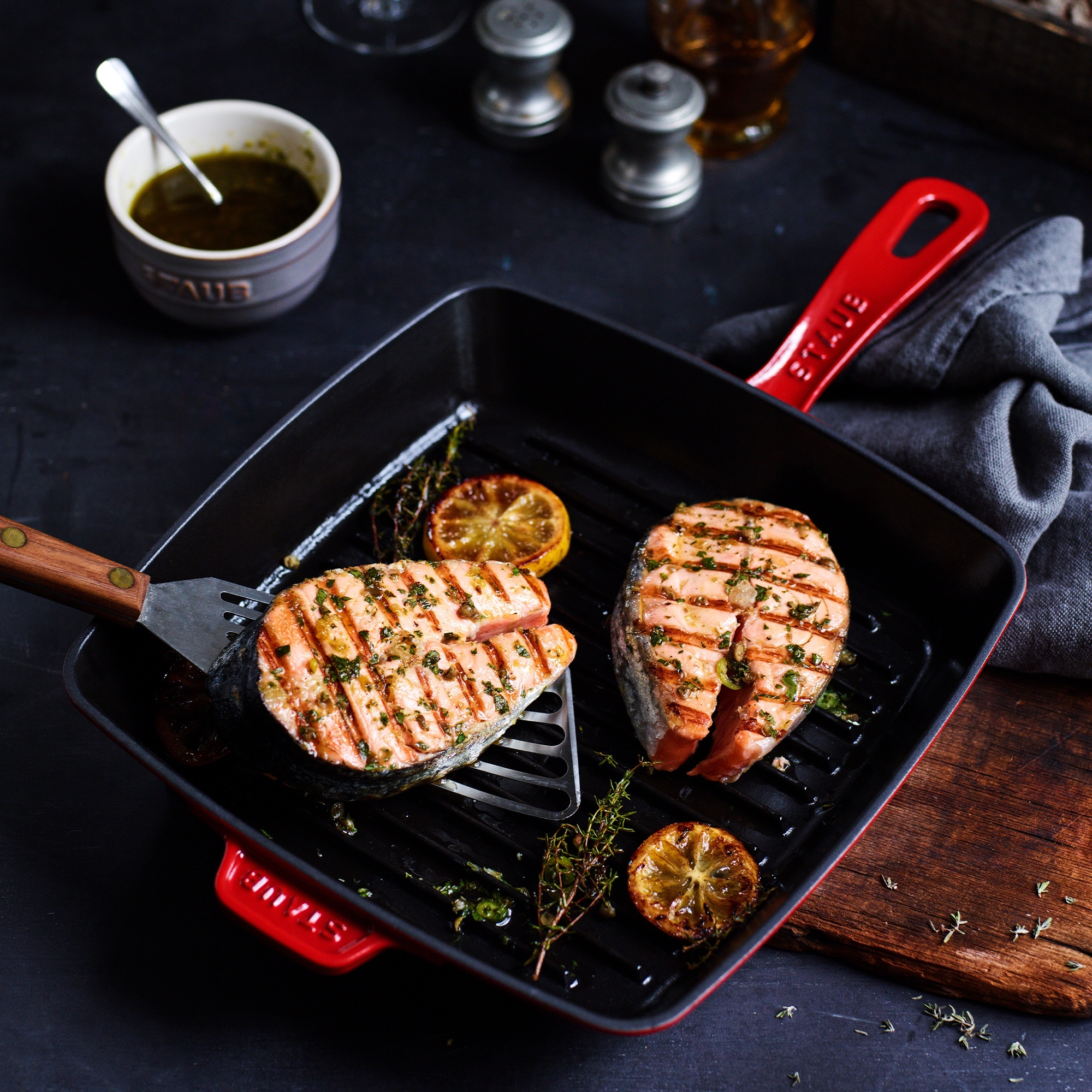 STAUB - grill pan | square | 26 cm | Red STAUB - grill pan | square | 26 cm | Red