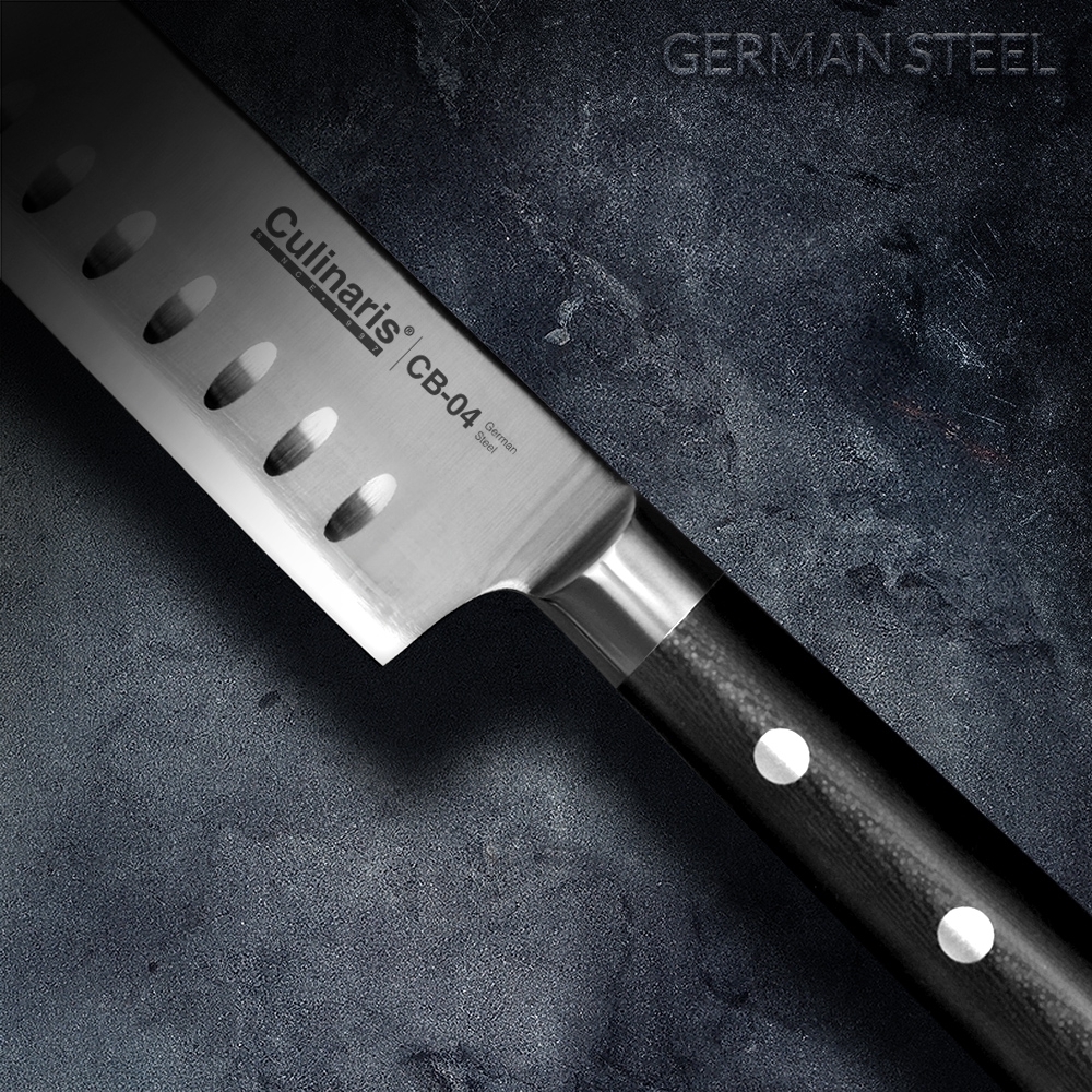 Santoku klein - Black Serie - 13 cm - CB-04 | Culinaris Santoku klein - Black Serie - 13 cm - CB-04 | Culinaris