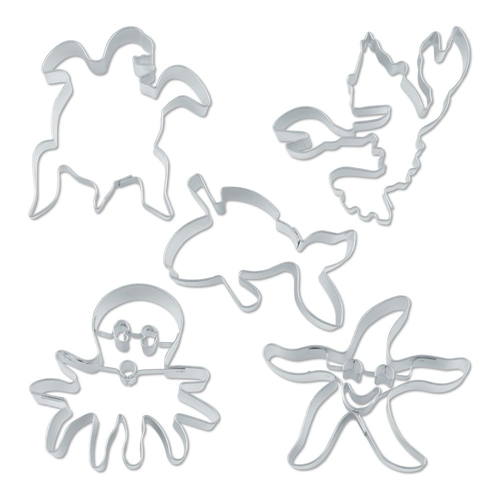 Städter - Cookie Cutter Sea animals 5 pieces - 7–8 cm