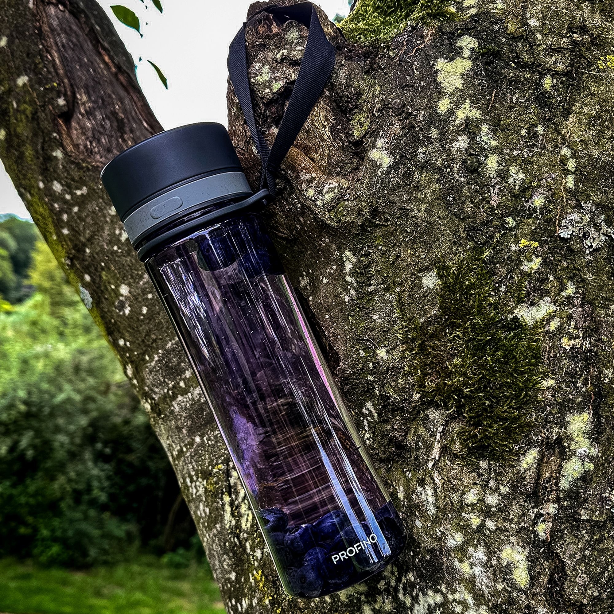 Profino - Infuze Trinkflasche mit Sieb - 600 ml - Lila