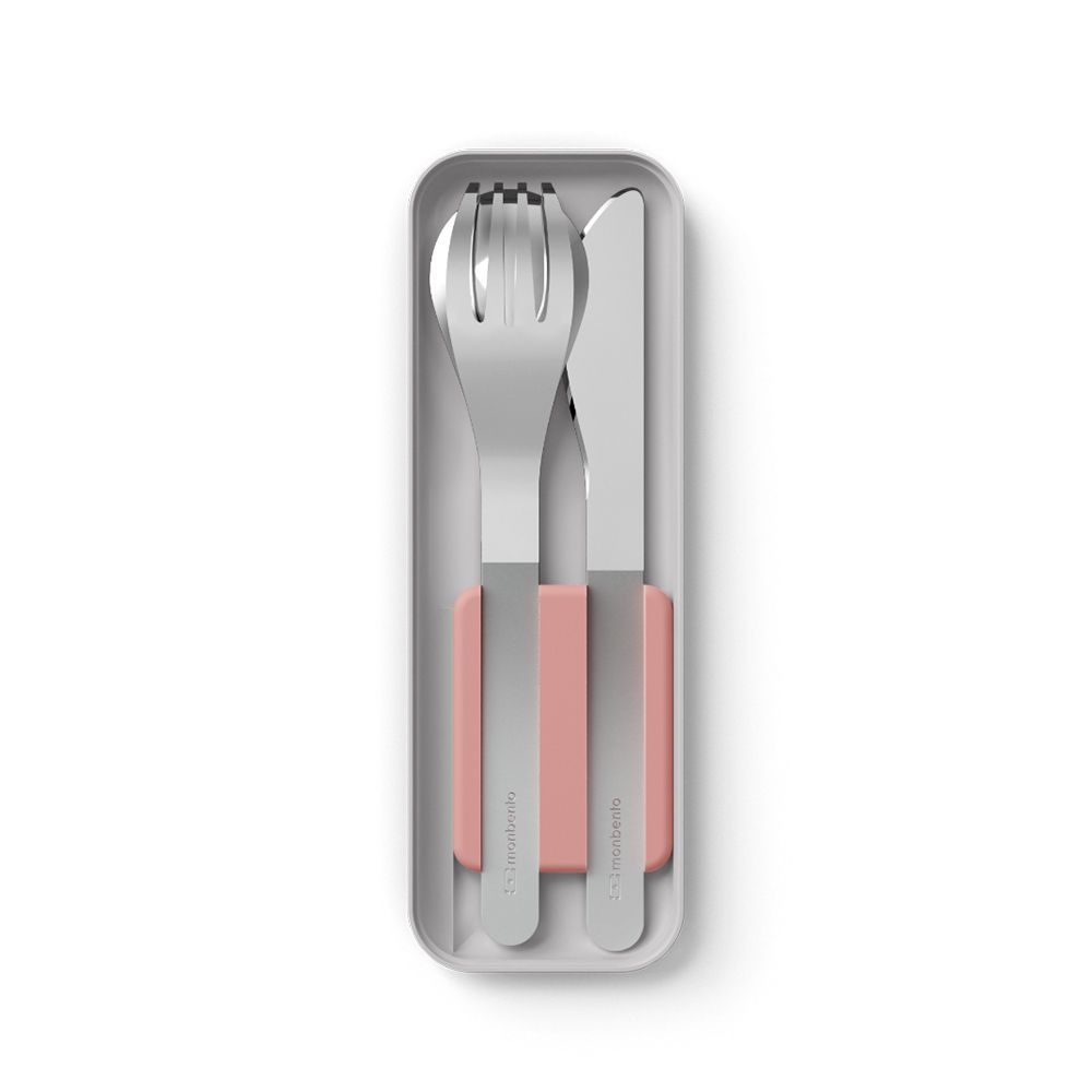 monbento - MB Slim Box flamingo - cutlery set