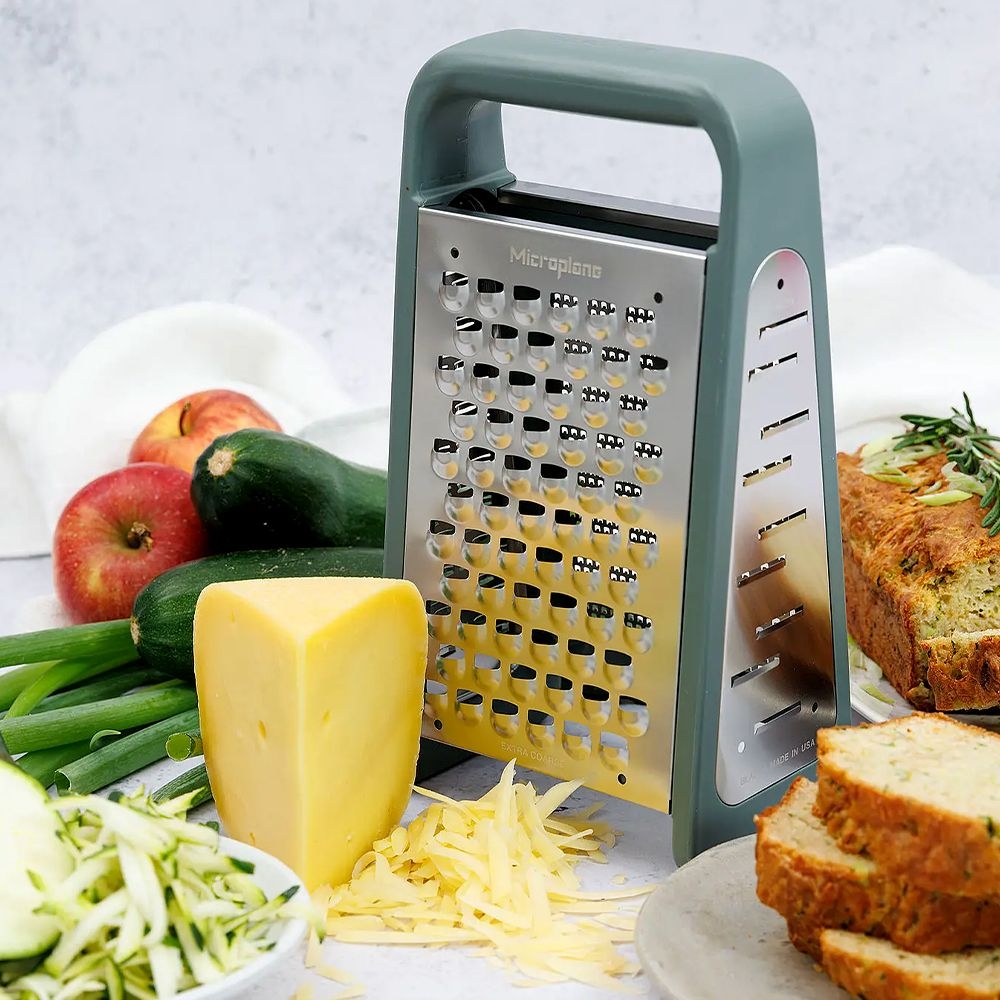 Microplane - Box Grater PureCut |  Eucalyptus Green