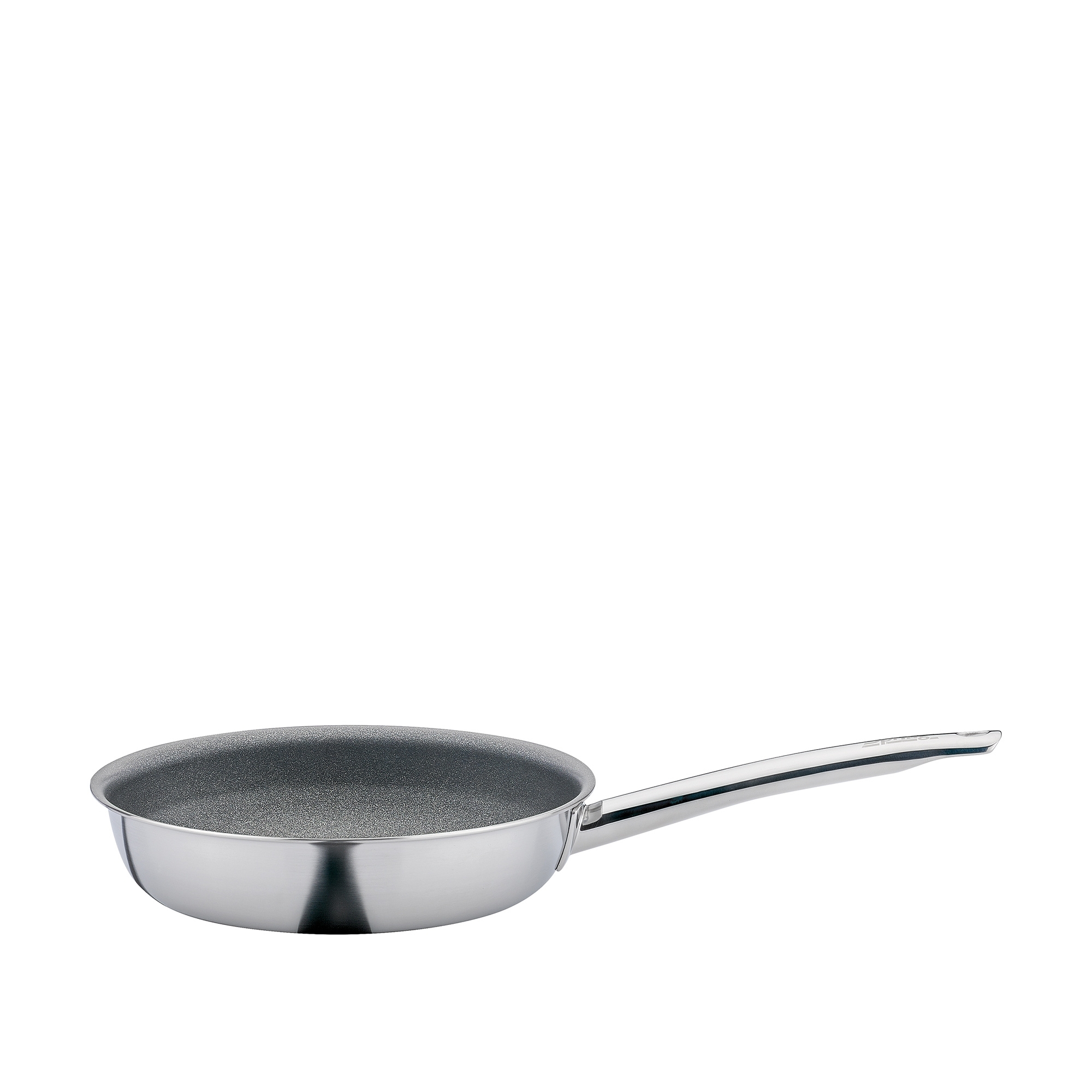 Stainless steel frying pan with non-stick coating