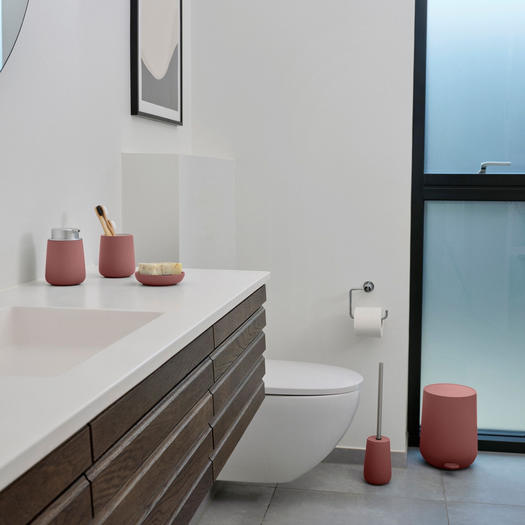 Zone - Nova Zahbürstenbecher - Peach Red