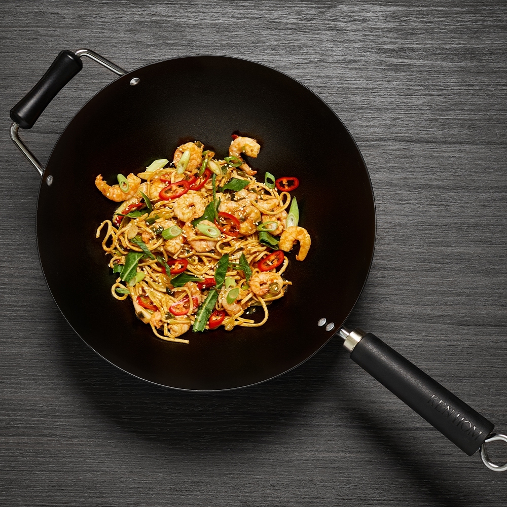 KEN HOM - Antihaft Karbon Stahl Wok in 4 Größen