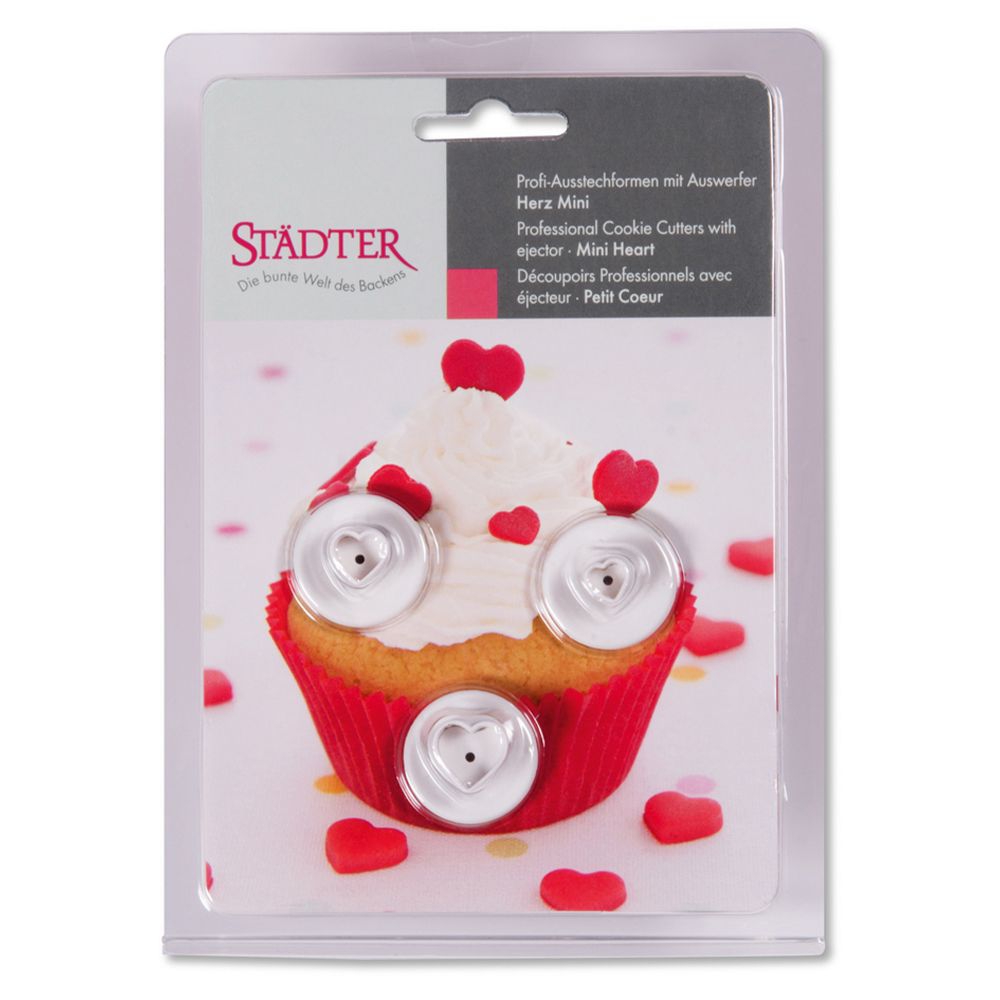 Städter - Professional cutter Hearts - 7 / 10 / 15 mm - Set, 3 pieces