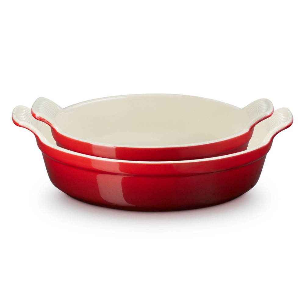 Le Creuset - 2er-Set Runde Auflaufform Tradition aus Steinzeug Le Creuset - 2er-Set Runde Auflaufform Tradition aus Steinzeug