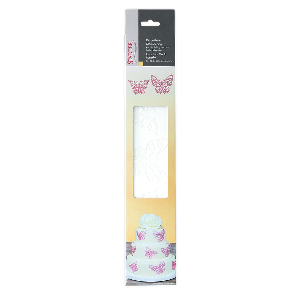 Städter - Cake lace mould Butterfly - 39,5 x 7,5 cm - Silicone