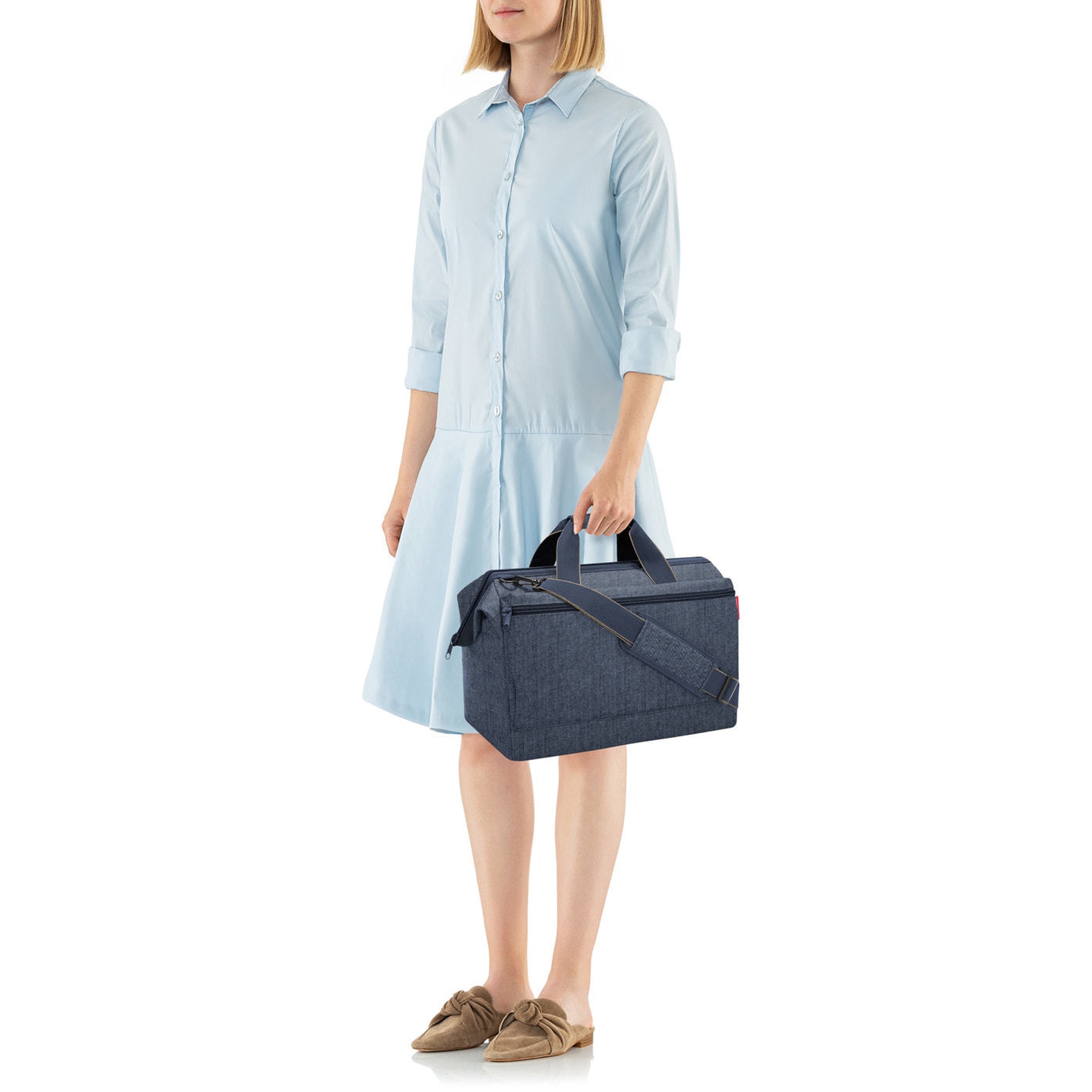 reisenthel - allrounder L pocket - herringbone dark blue reisenthel - allrounder L pocket - herringbone dark blue