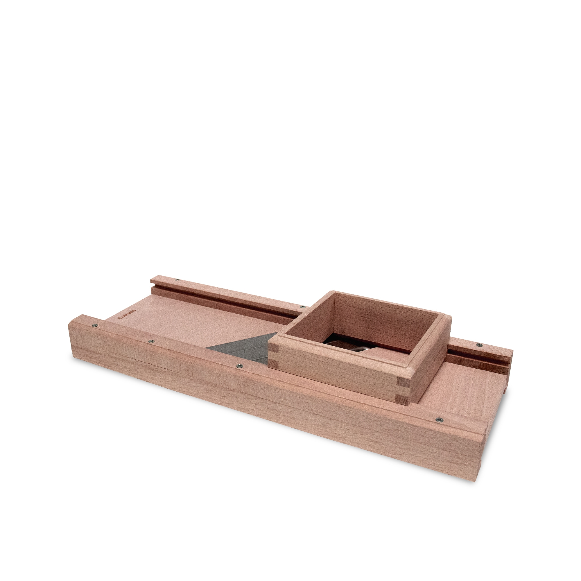Cabbage slicer with 3 knives - beech wood - 40 x 16 cm | Culinaris