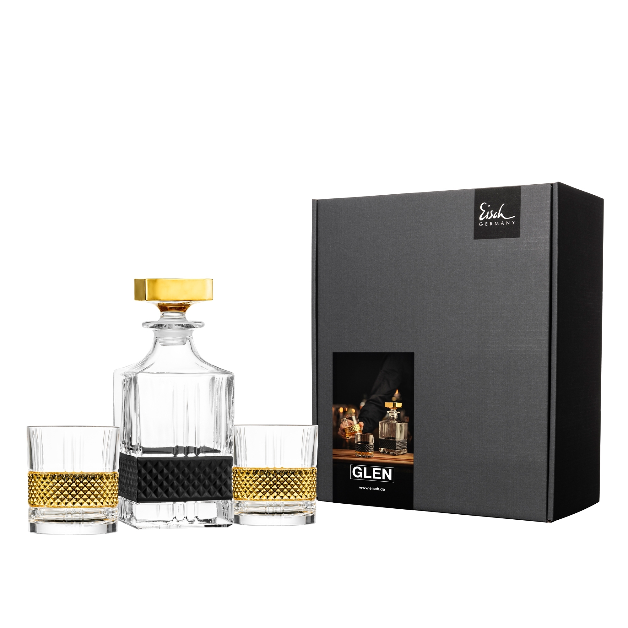 Eisch - Whisky Set Gold/Black - Gold Tumbler
