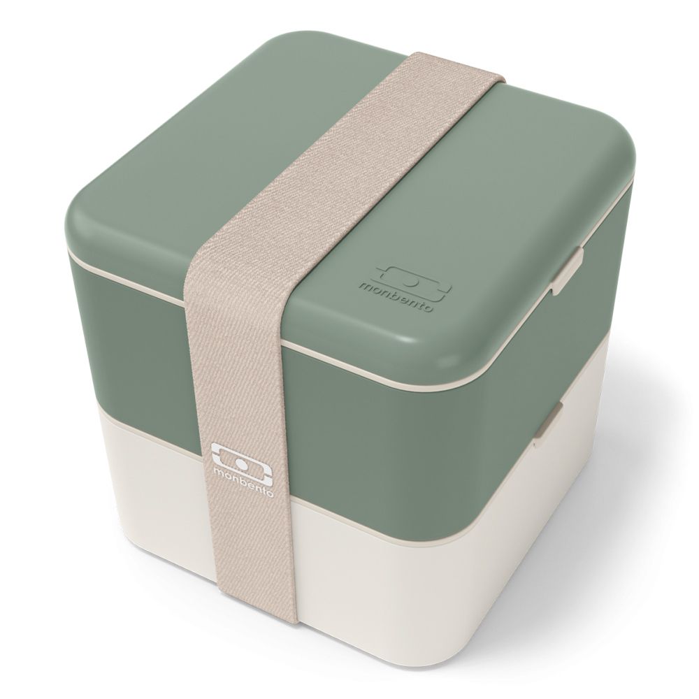 monbento - Square Bento Box natural green monbento - Square Bento Box natural green