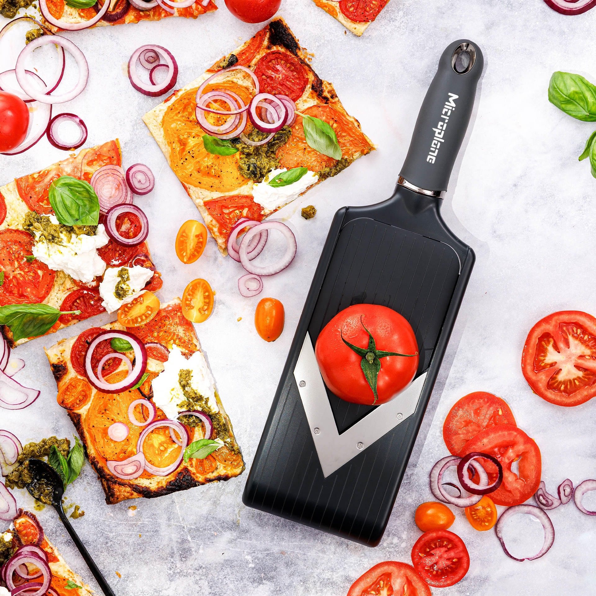 Microplane - Adjustable Slicer with V-Blade PureCut | Dark Grey