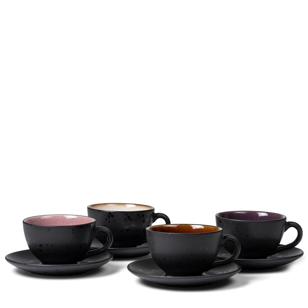 Bitz - Tasse mit Untersetzer - 4 Stück