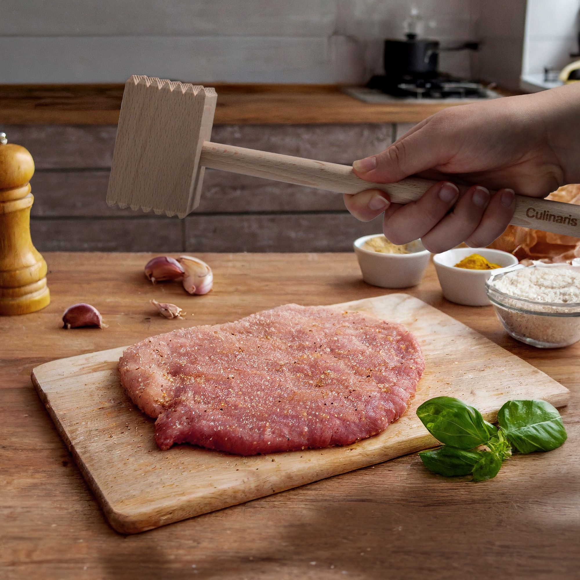 Culinaris beech meat tenderiser with 49 teeth