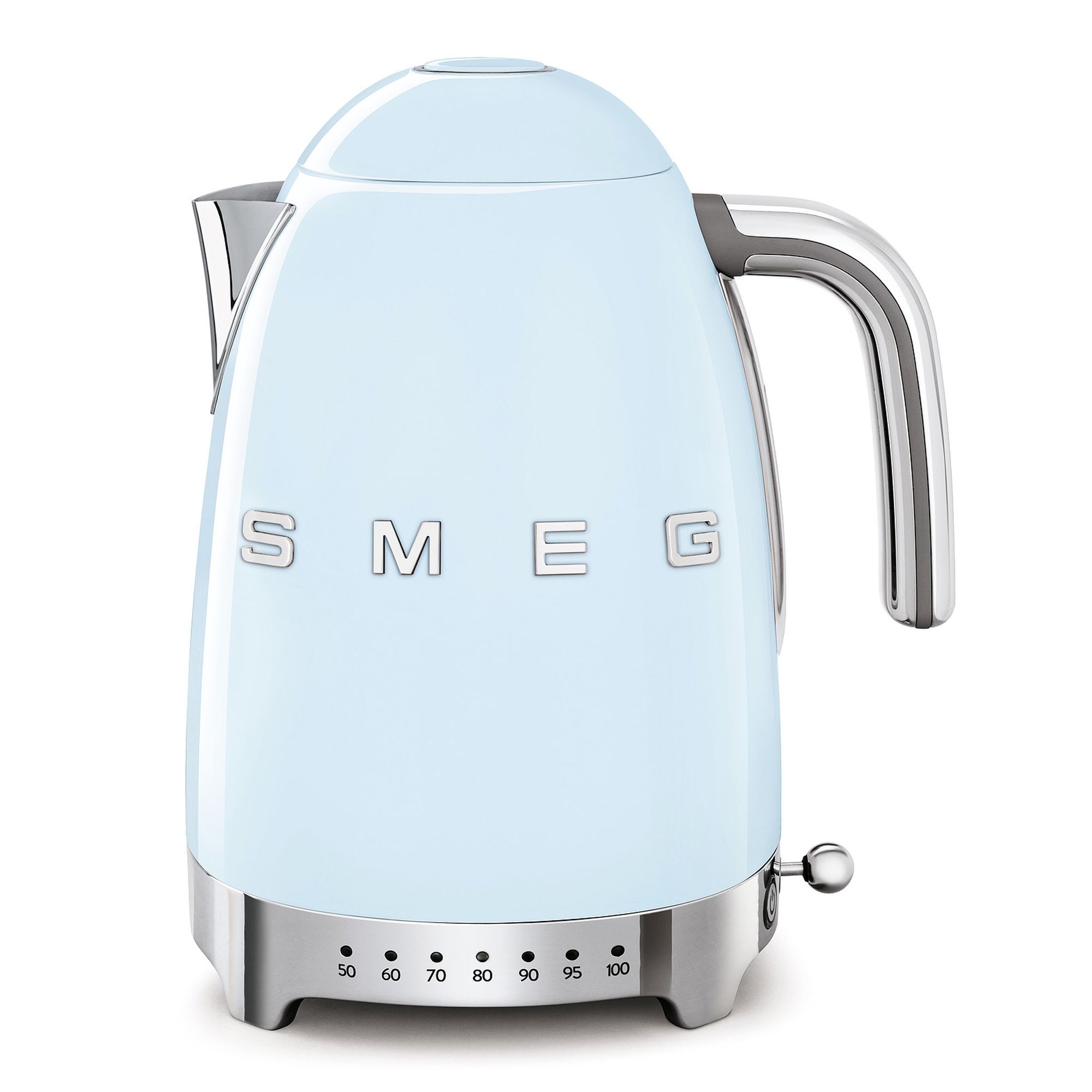 Smeg - 1.7 L kettle with adjustable temperature setting - light blue Smeg - 1.7 L kettle with adjustable temperature setting - light blue