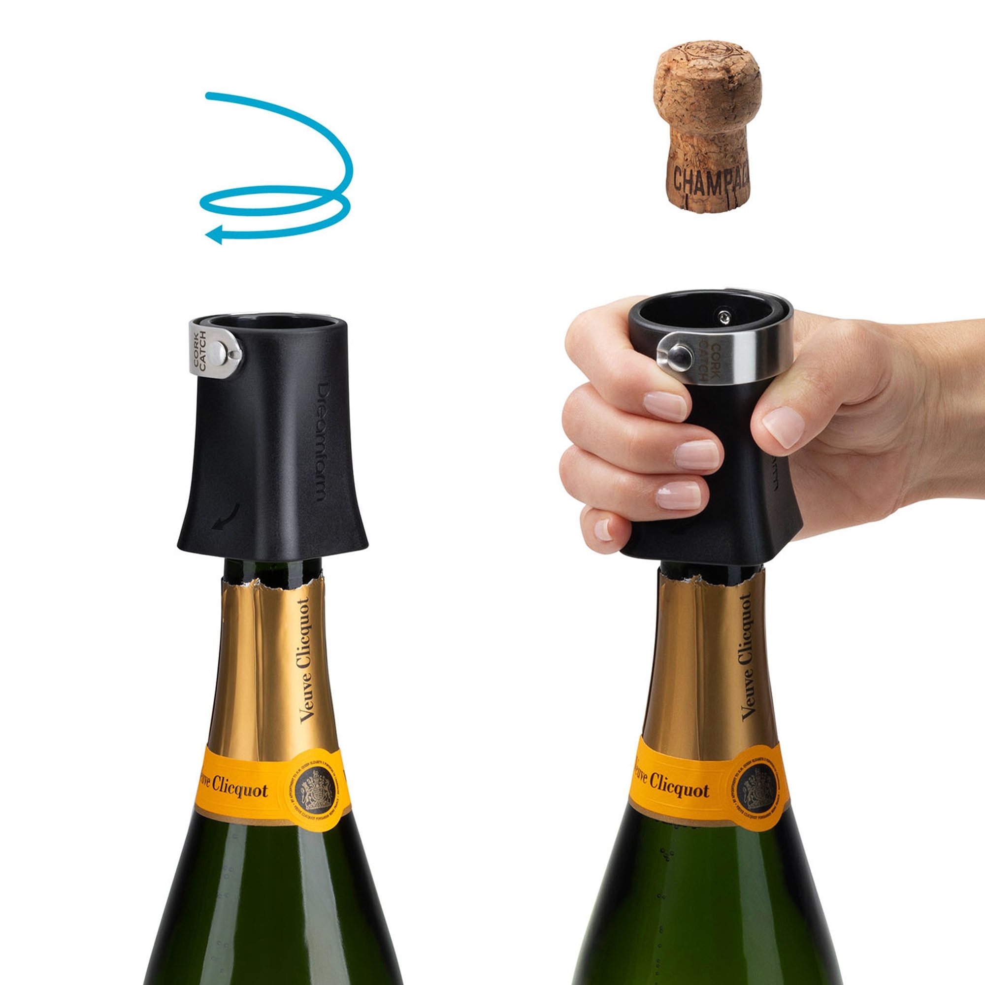 Dreamfarm - Champop - Champagne bottle opener - black