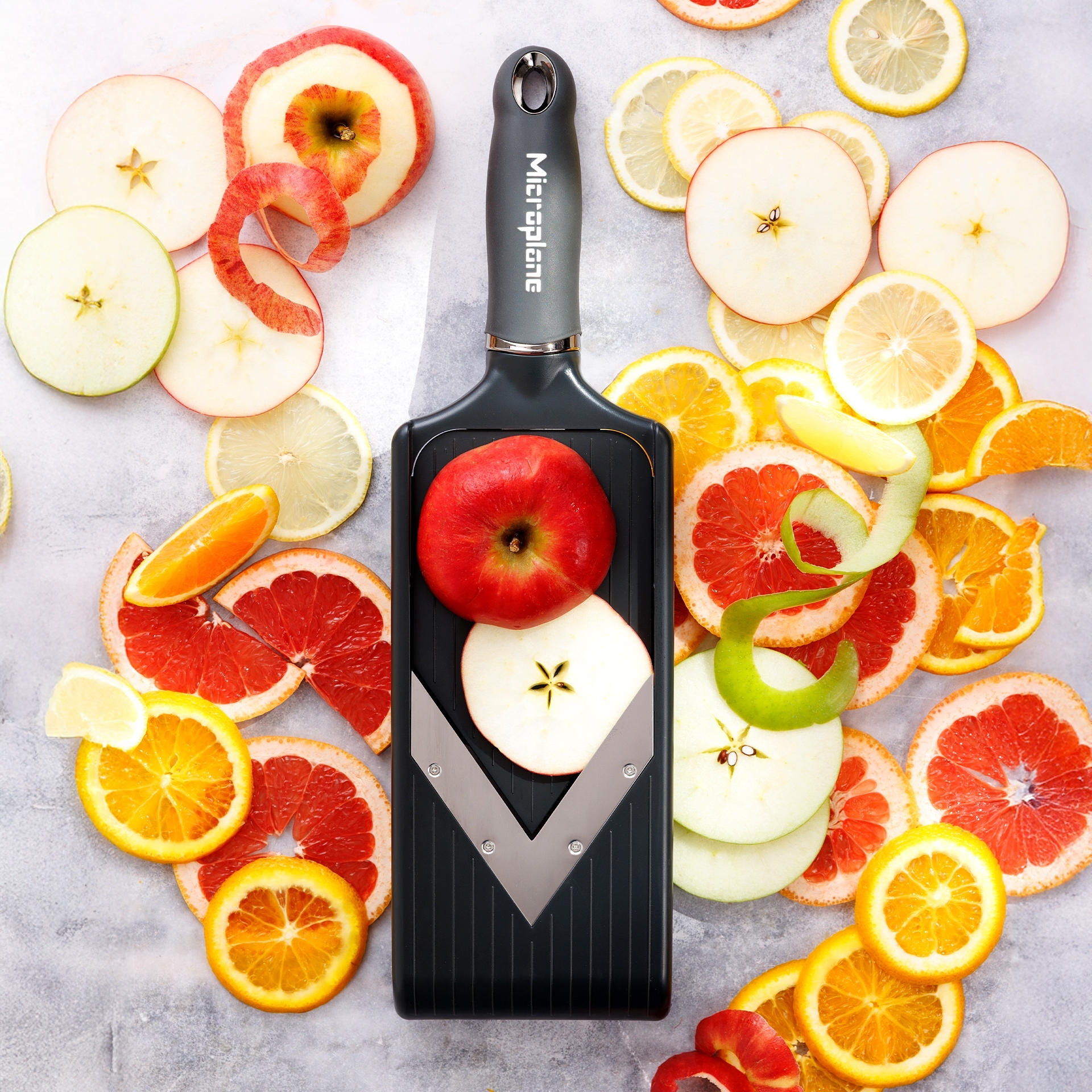 Microplane - Adjustable Slicer with V-Blade PureCut | Dark Grey