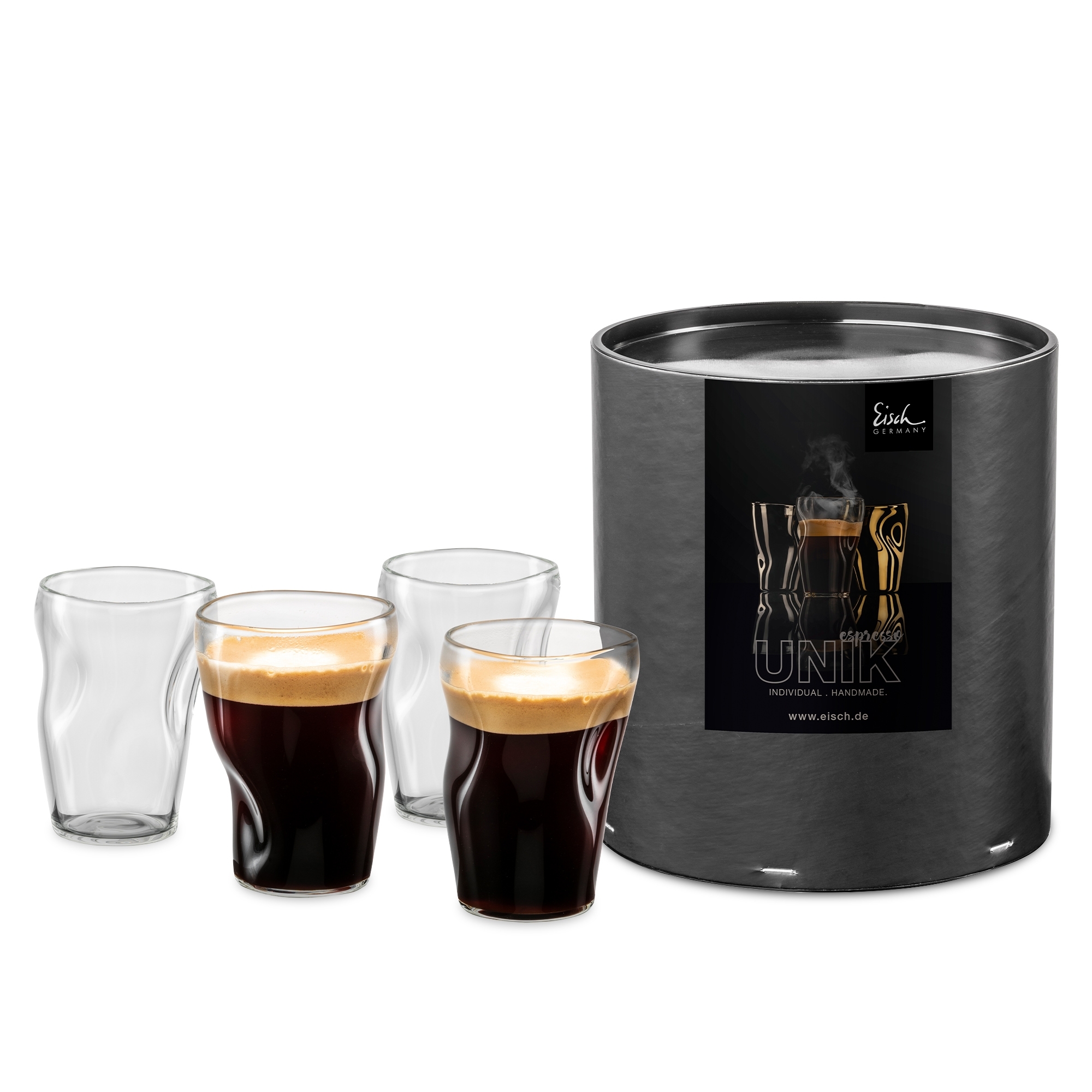 Eisch - Espresso/mocha glasses UNIK, set of 4