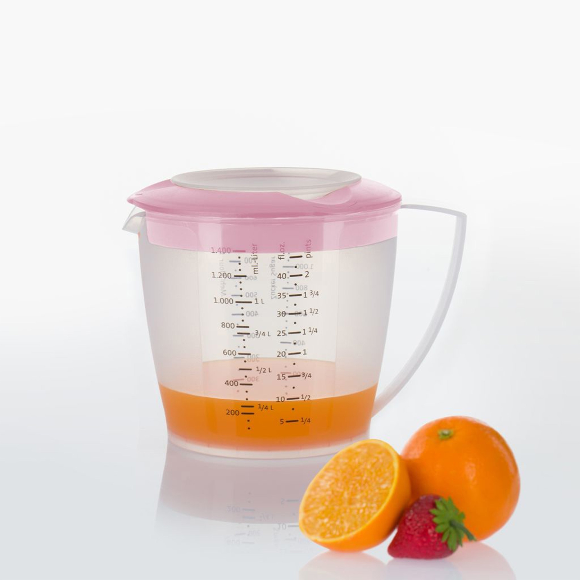 Westmark - Mixing Beaker with Lid - »Helena« - 1,4 L - pink