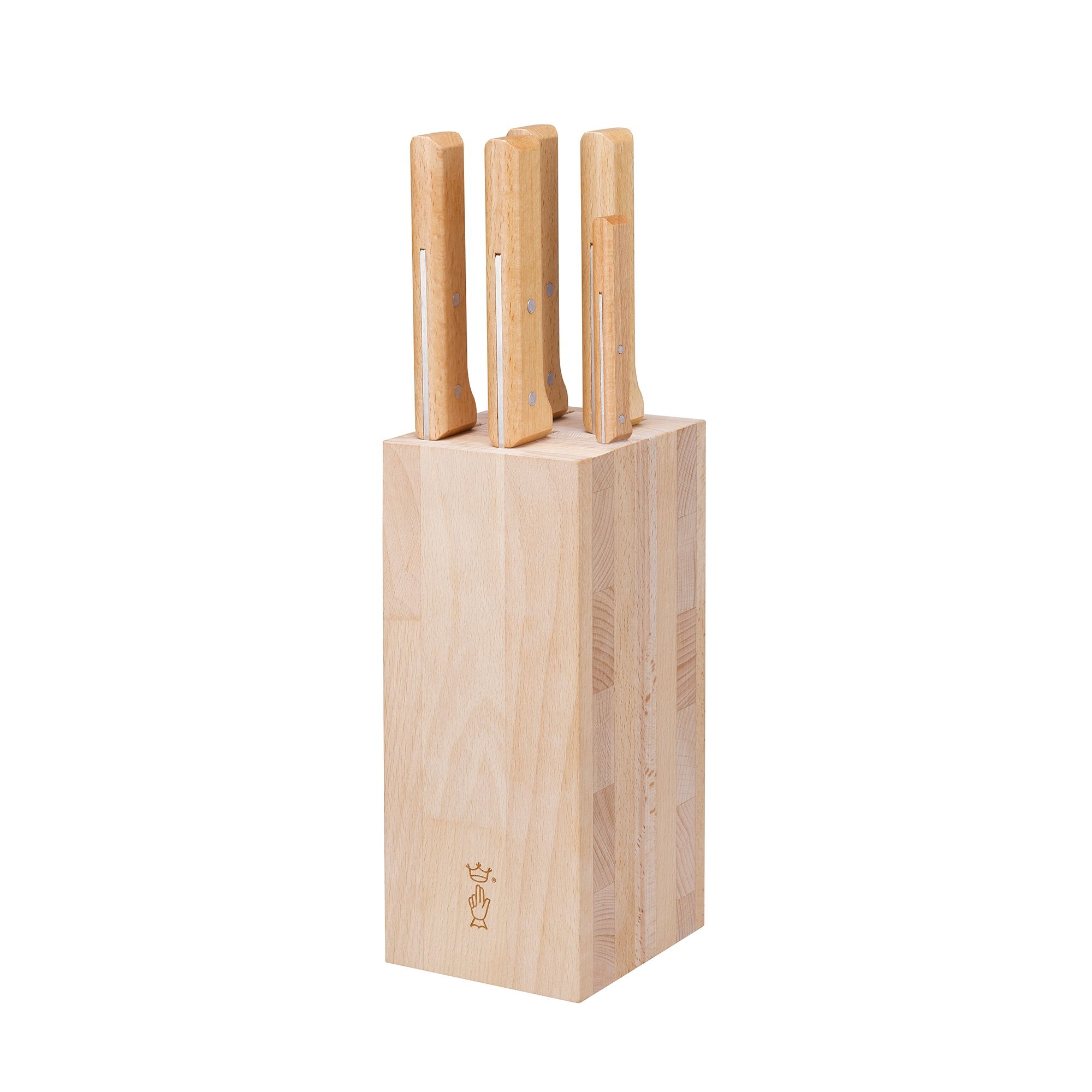 Opinel - Meat Knife Block - PARALLELE - Knife Set - 6-piece